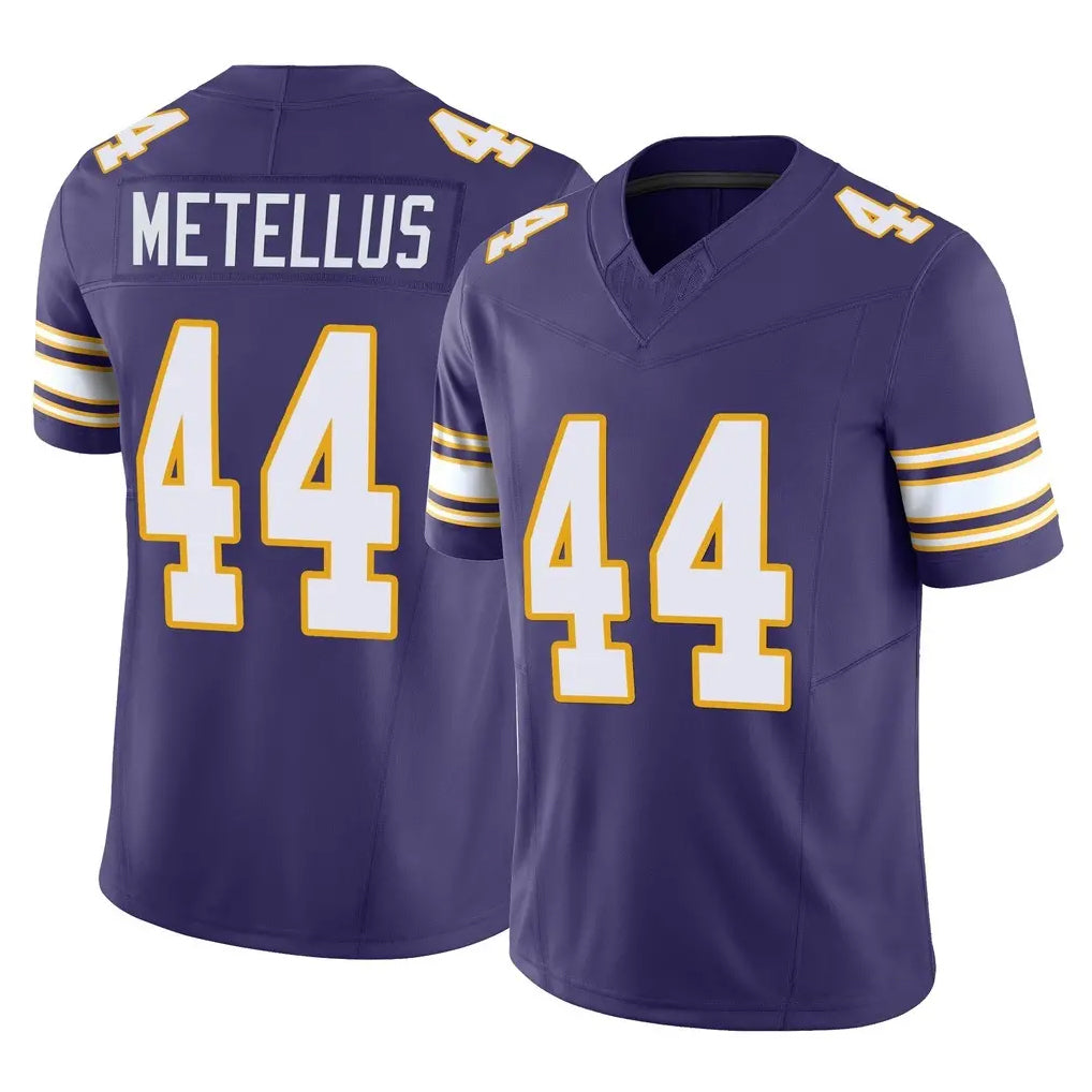 Blackjersey M.Vikings #44 Josh Metellus Player Purple Limited Classic Vapor F.U.S.E. Home Game Stitched Jerseys