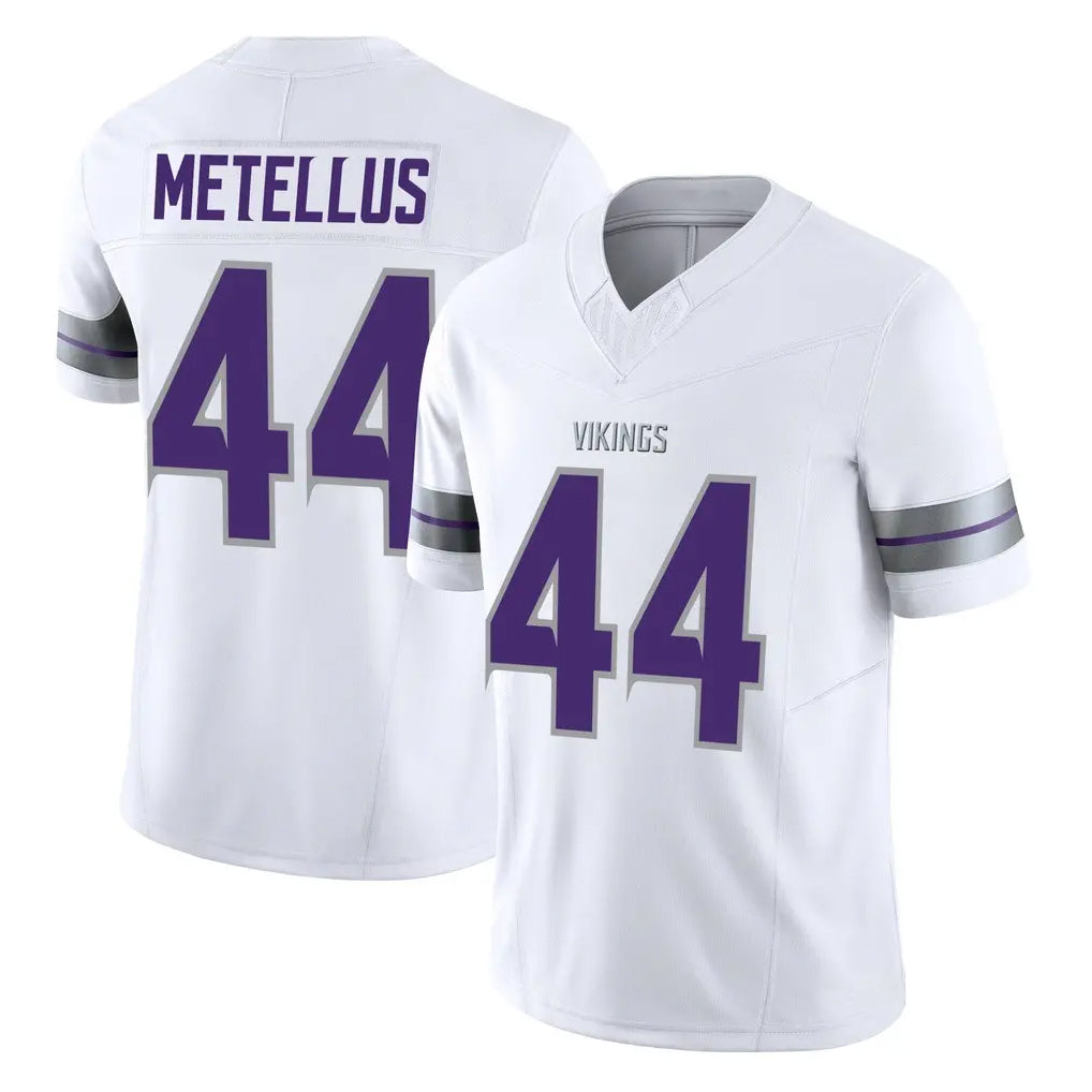 Blackjersey M.Vikings #44 Josh Metellus Player White Limited Alternate Vapor F.U.S.E. Home Game Stitched Jerseys