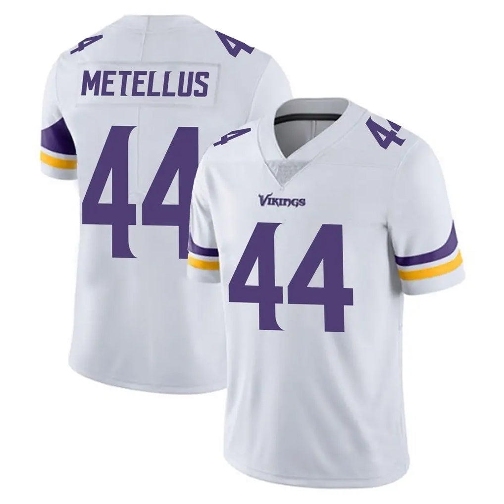 Blackjersey M.Vikings #44 Josh Metellus Player White Limited Vapor Untouchable Home Game Stitched Jerseys