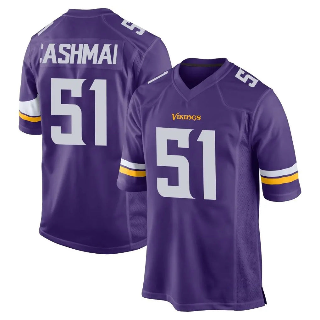 Blackjersey M.Vikings #51 Blake Cashman Player Purple Home Game Stitched Jerseys