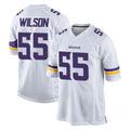 Blackjersey M.Vikings #55 Eric Wilson Player White Home Game Stitched Jerseys