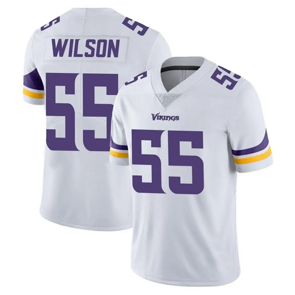 Blackjersey M.Vikings #55 Eric Wilson Player White Limited Vapor Untouchable Home Game Stitched Jerseys
