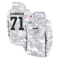 Blackjersey M.Vikings #71 Christian Darrisaw Player Arctic Camo Salute to Service Pullover Hoodies Limited Game Stitched Jerseys