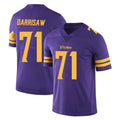 Blackjersey M.Vikings #71 Christian Darrisaw Player Purple Limited Color Rush Home Game Stitched Jerseys