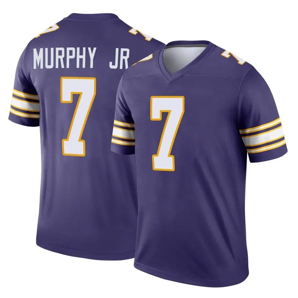 Blackjersey M.Vikings #7 Byron Murphy Jr. Player Purple Limited Classic Home Game Stitched Jerseys