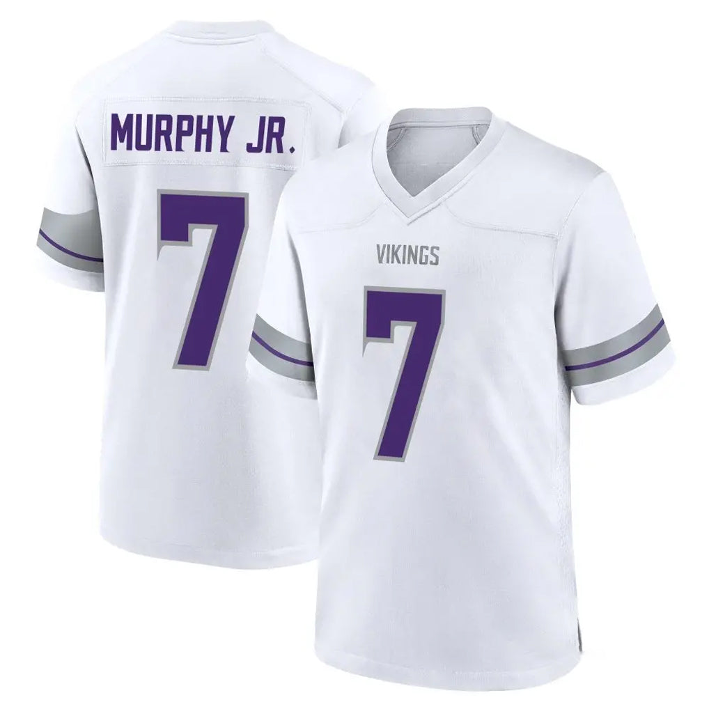 Blackjersey M.Vikings #7 Byron Murphy Jr. Player White Alternate Home Game Stitched Jerseys