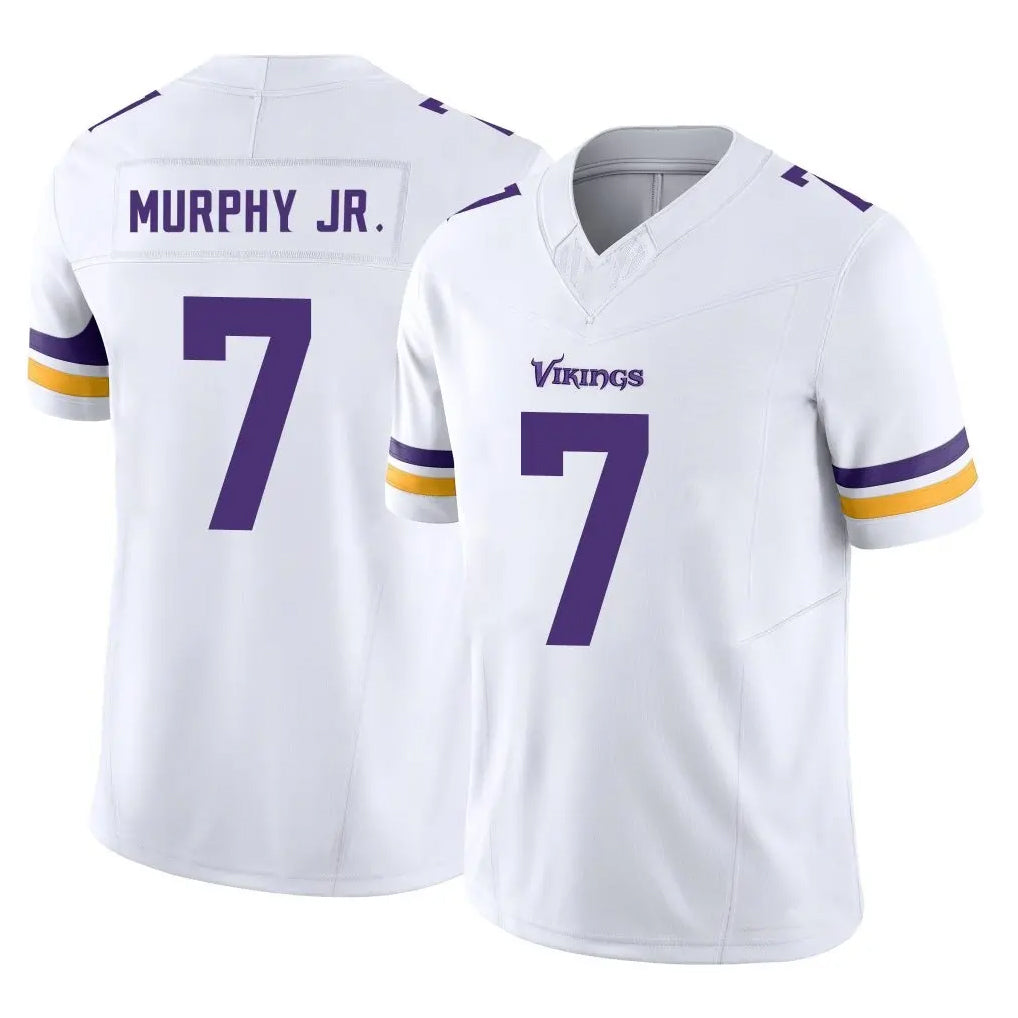 Blackjersey M.Vikings #7 Byron Murphy Jr. Player White Limited Vapor F.U.S.E. Home Game Stitched Jerseys