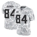Blackjersey M.Vikings #84 Josh OliverPlayer Arctic Camo Salute To Service Limited Game Stitched Jerseys
