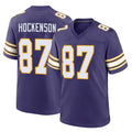 Blackjersey M.Vikings #87 T.J. Hockenson Player Purple Classic Home Game Stitched Jerseys