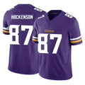 Blackjersey M.Vikings #87 T.J. Hockenson Player Purple Limited Vapor F.U.S.E. Home Game Stitched Jerseys