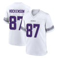 Blackjersey M.Vikings #87 T.J. Hockenson Player White Alternate Home Game Stitched Jerseys