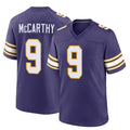 Blackjersey M.Vikings #9 J.J. McCarthy Player Purple Classic Home Game Stitched Jerseys