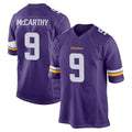 Blackjersey M.Vikings #9 J.J. McCarthy Player Purple Home Game Stitched Jerseys