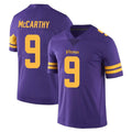 Blackjersey M.Vikings #9 J.J. McCarthy Player Purple Limited Color Rush Home Game Stitched Jerseys