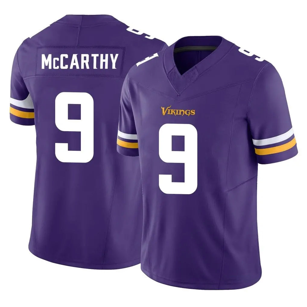 Blackjersey M.Vikings #9 J.J. McCarthy Player Purple Limited Vapor F.U.S.E. Home Game Stitched Jerseys