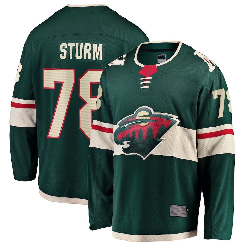 Blackjersey M.Wild #78 Nico Sturm Green Home Breakaway Jerseys