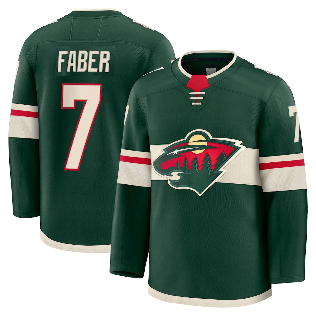 Blackjersey M.Wild #7 Brock Faber Green Anniversary Premium Jerseys