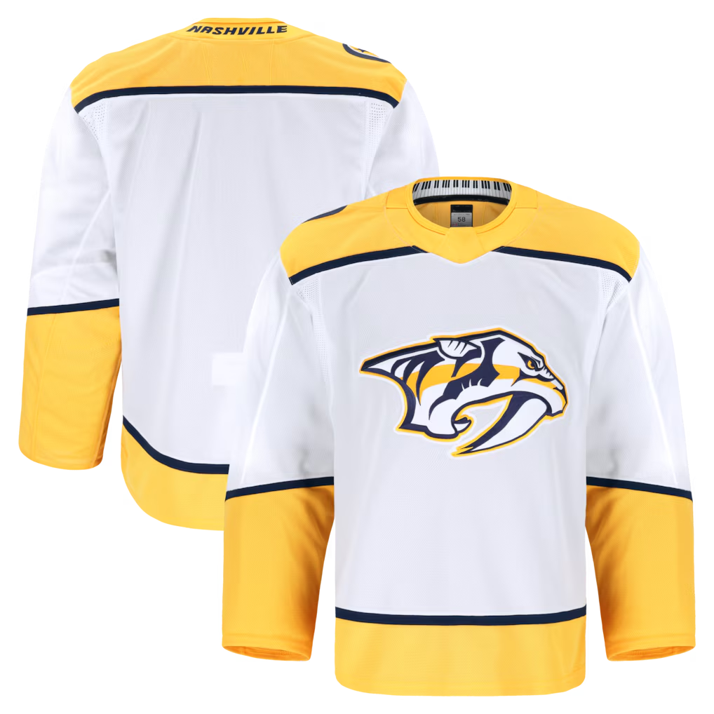 Blackjersey N.Predators White Away Authentic Pro Jerseys