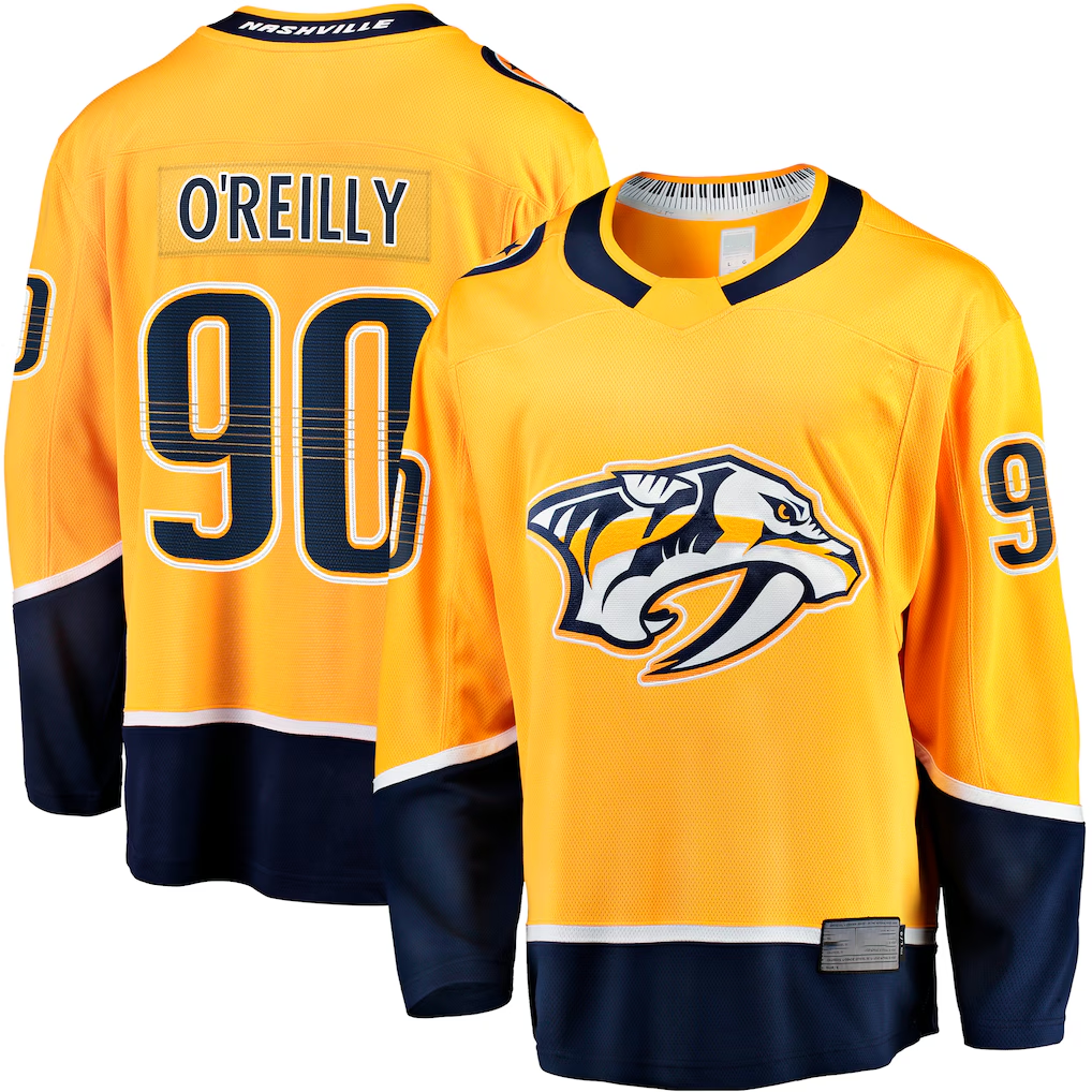 Blackjersey N.Predators #90 Ryan O'Reilly Gold Breakaway Jerseys