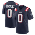 Blackjersey NE.Patriots #0 Christian Gonzalez Player Navy Home Game Stitched Jerseys