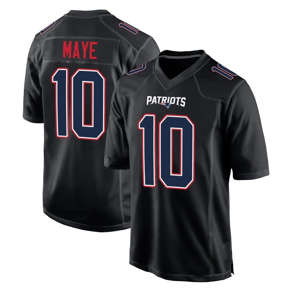 Blackjersey NE.Patriots #10 Drake Maye Player Carbon Fashion Limited Home Game Stitched Jerseys