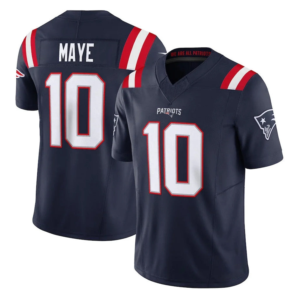 Blackjersey NE.Patriots #10 Drake Maye Player Navy Limited Vapor F.U.S.E. Home Game Stitched Jerseys