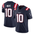 Blackjersey NE.Patriots #10 Drake Maye Player Navy Limited Vapor F.U.S.E. Home Game Stitched Jerseys