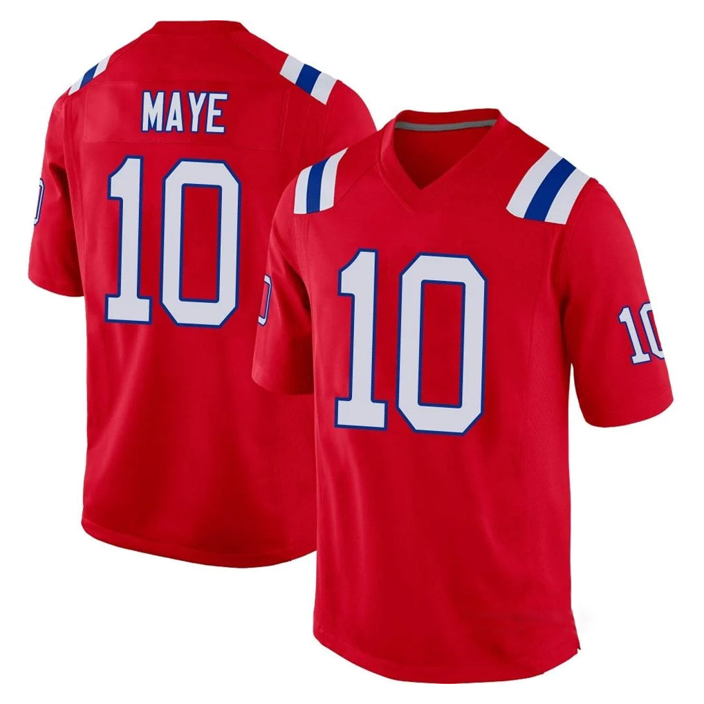 Blackjersey NE.Patriots #10 Drake Maye Player Red Home Game Stitched Jerseys