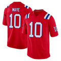Blackjersey NE.Patriots #10 Drake Maye Player Red Home Game Stitched Jerseys