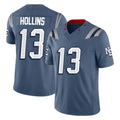 Blackjersey NE.Patriots #13 Mack Hollins Player Blue Limited Rivalries Collection Home Game Stitched Jerseys