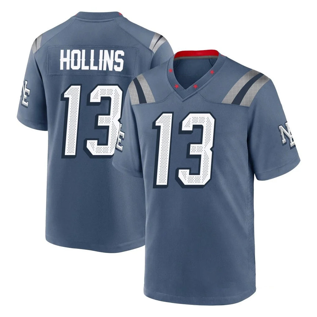 Blackjersey NE.Patriots #13 Mack Hollins Player Blue Rivalries Collection Home Game Stitched Jerseys