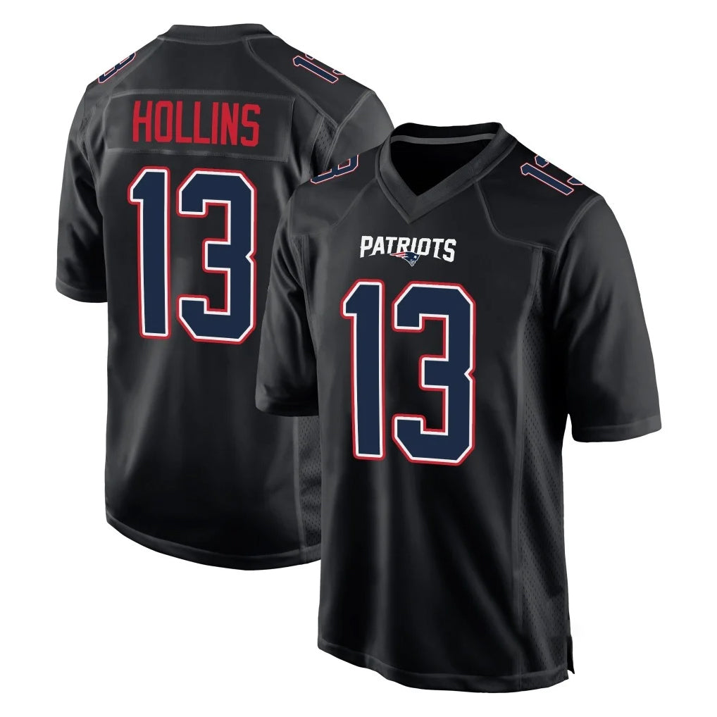Blackjersey NE.Patriots #13 Mack Hollins Player Carbon Fashion Limited Home Game Stitched Jerseys