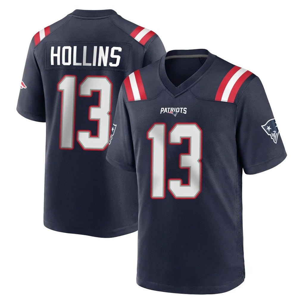 Blackjersey NE.Patriots #13 Mack Hollins Player Navy Home Game Stitched Jerseys