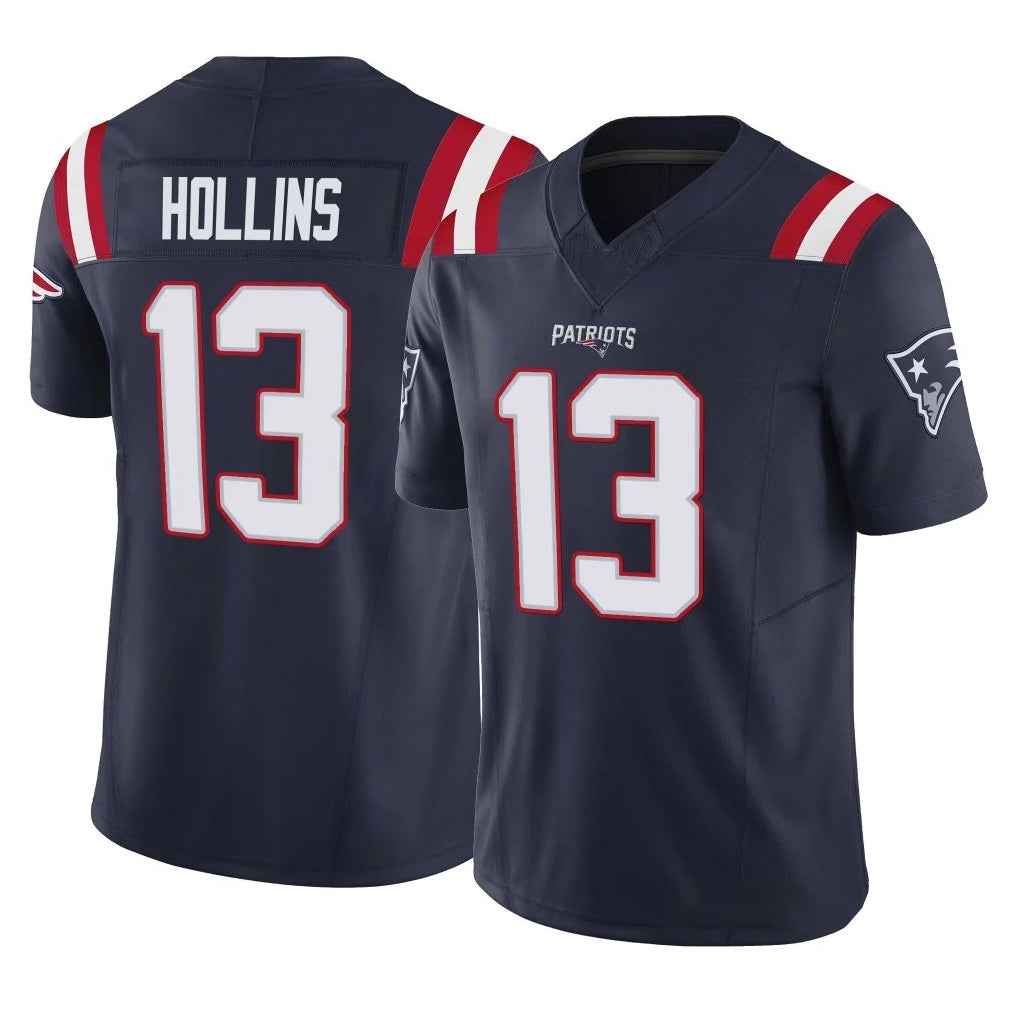 Blackjersey NE.Patriots #13 Mack Hollins Player Navy Limited Vapor F.U.S.E. Home Game Stitched Jerseys