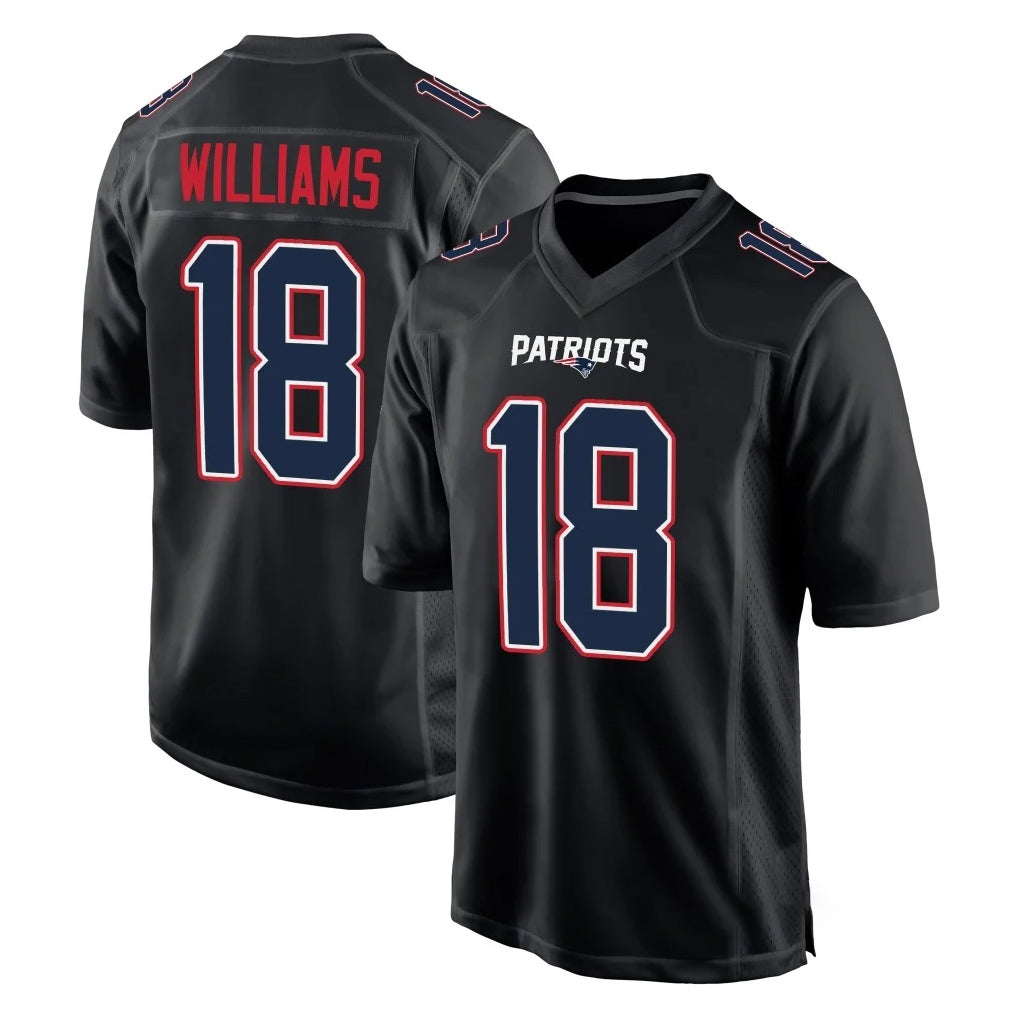 Blackjersey NE.Patriots #18 Kyle Williams Player Carbon Fashion Limited Home Game Stitched Jerseys