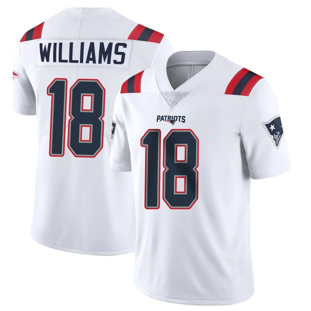 Blackjersey NE.Patriots #18 Kyle Williams Player White Vapor Untouchable Home Game Stitched Jerseys