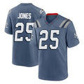 Blackjersey NE.Patriots #25 Marcus Jones Player Blue Rivalries Collection Home Game Stitched Jerseys