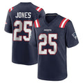 Blackjersey NE.Patriots #25 Marcus Jones Player Navy Home Game Stitched Jerseys