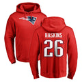 Blackjersey NE.Patriots #26 Hassan Haskins Player Red LOGO Pullover Hoodies Home Game Stitched Jerseys