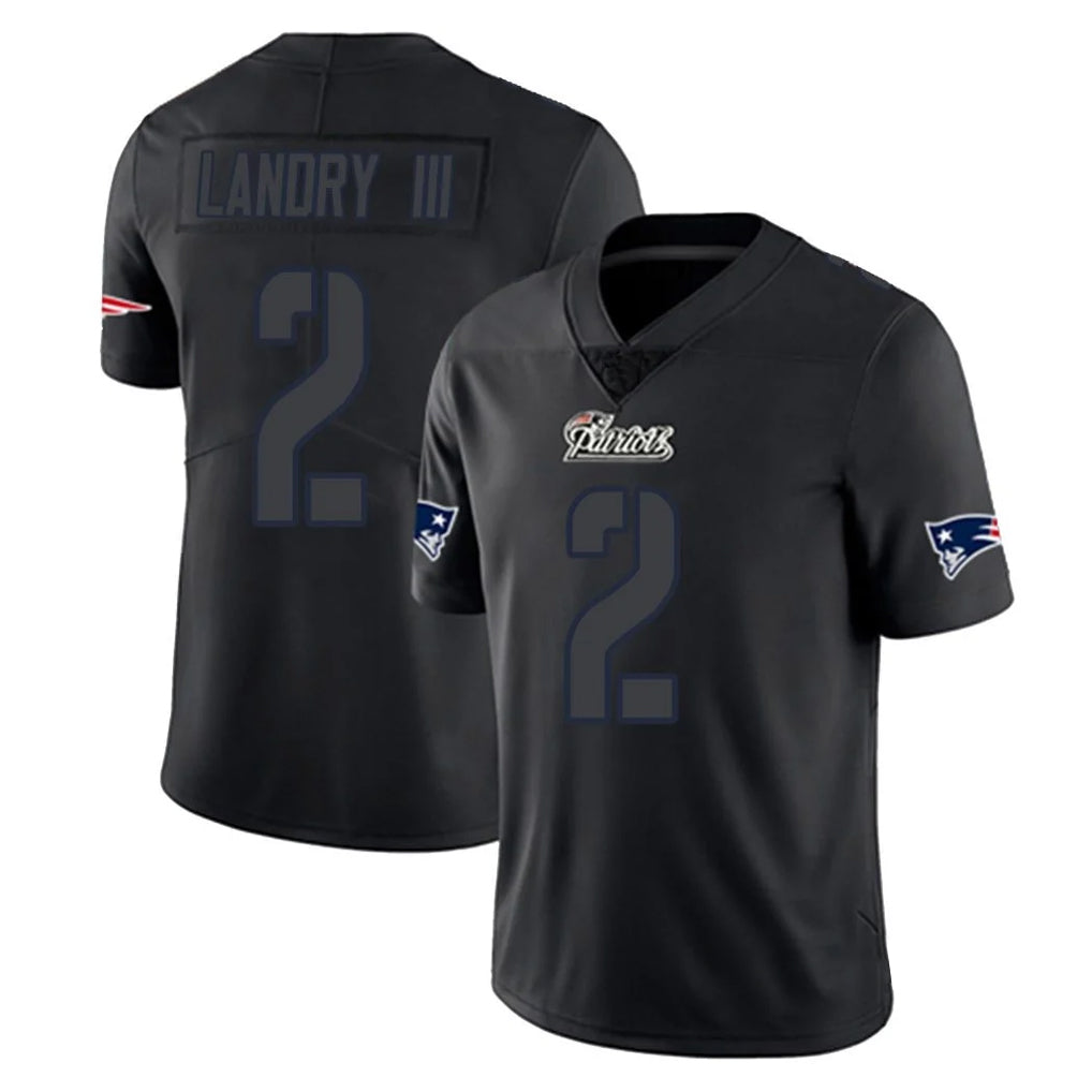 Blackjersey NE.Patriots #2 Harold Landry III Player Black Impact LImited Home Game Stitched Jerseys