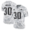 Blackjersey NE.Patriots #30 Jam Miller Player Arctic Camo Salute To Service Limited Game Stitched Jerseys