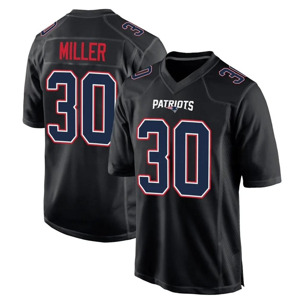 Blackjersey NE.Patriots #30 Jam Miller Player Carbon Fashion Limited Home Game Stitched Jerseys