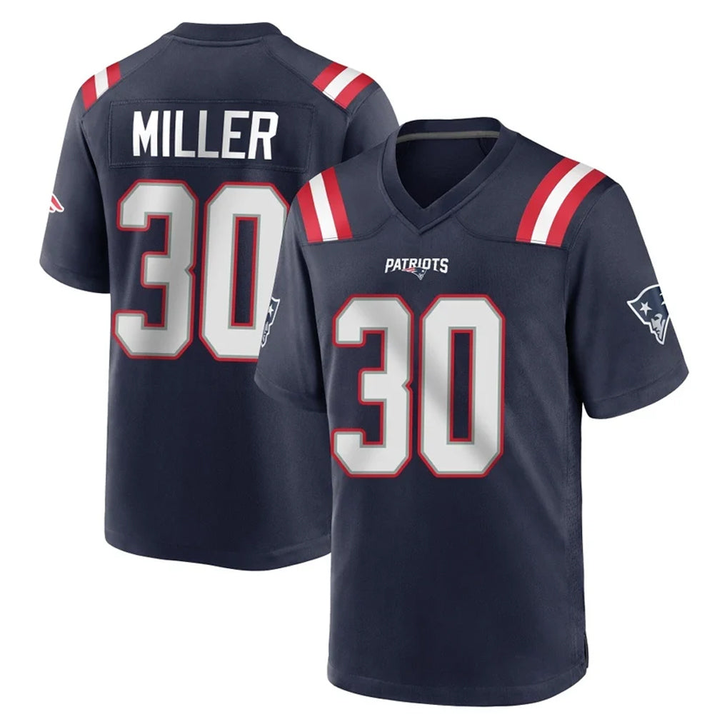 Blackjersey NE.Patriots #30 Jam Miller Player Navy Home Game Stitched Jerseys