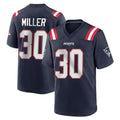 Blackjersey NE.Patriots #30 Jam Miller Player Navy Home Game Stitched Jerseys