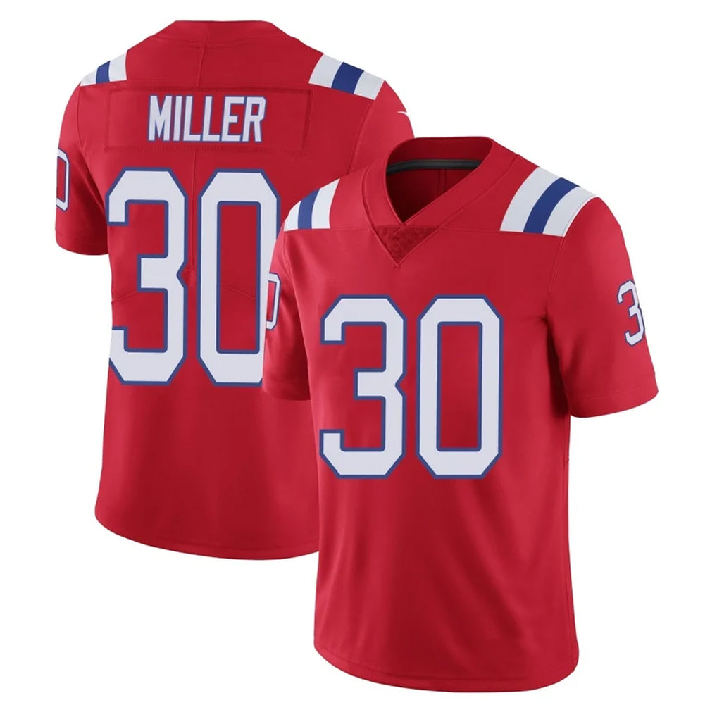 Blackjersey NE.Patriots #30 Jam Miller Player Red Vapor Untouchable Home Game Stitched Jerseys