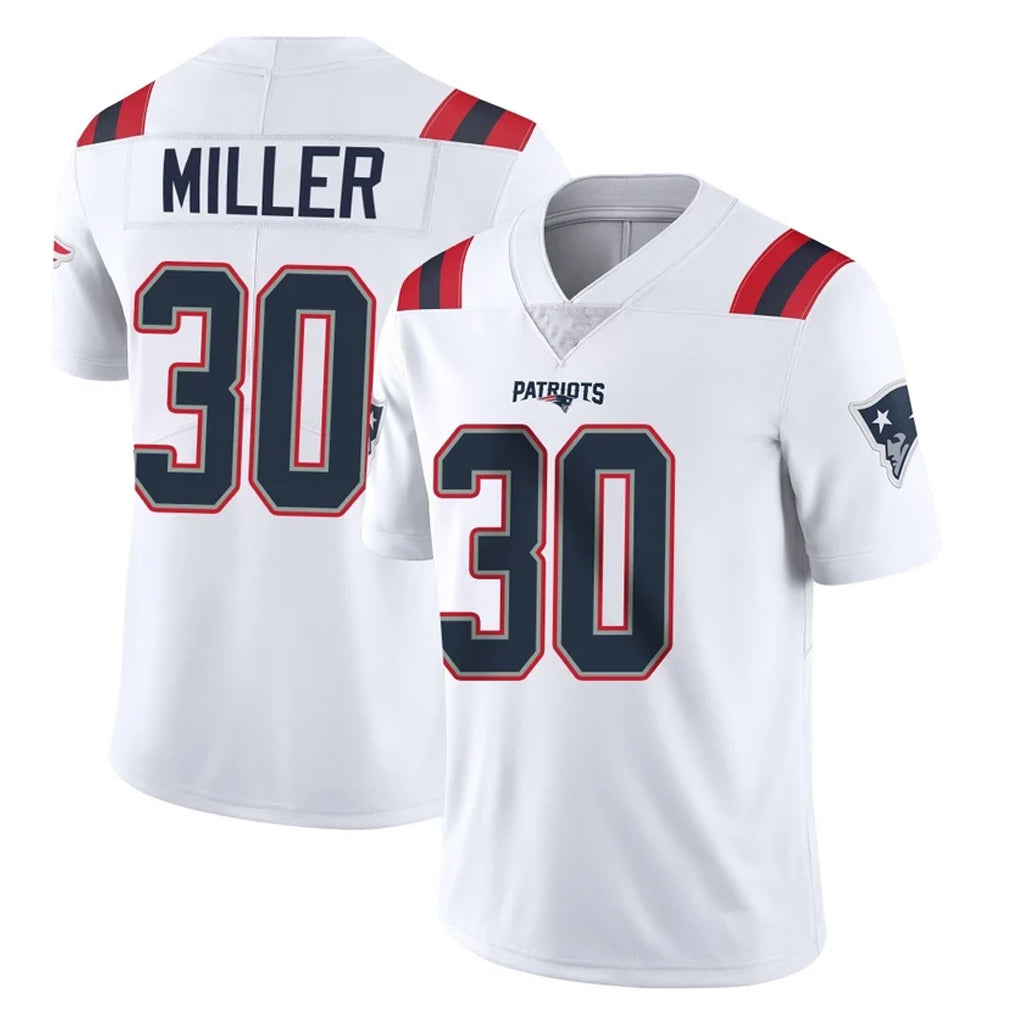 Blackjersey NE.Patriots #30 Jam Miller Player White Vapor Untouchable Home Game Stitched Jerseys