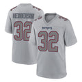 Blackjersey NE.Patriots #32 TreVeyon Henderson Player Gray Fashion Limited Home Game Stitched Jerseys