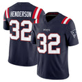 Blackjersey NE.Patriots #32 TreVeyon Henderson Player Navy Limited Vapor F.U.S.E. Home Game Stitched Jerseys
