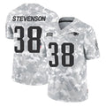 Blackjersey NE.Patriots #38 Rhamondre Stevenson Player Arctic Camo Salute To Service Limited Game Stitched Jerseys