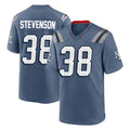 Blackjersey NE.Patriots #38 Rhamondre Stevenson Player Blue Rivalries Collection Home Game Stitched Jerseys
